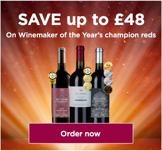 SAVE up to £48,on Winemaker of the Year’s champion reds.