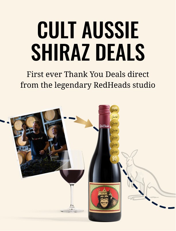 CULT AUSSIE SHIRAZ DEALS - First ever Thank You Deals direct from the legendary RedHeads studio