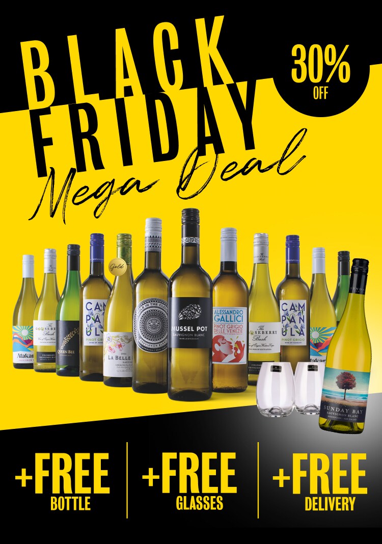 30% OFF Whites + FREE bottle, FREE glasses & Free delivery - VERY limited time only