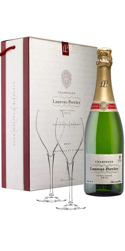 Champagne Laurent-Perrier Brut La Cuvée (in gift box with 2 glasses) Champagne Laurent-Perrier Brut La Cuvée (in gift box with 2 glasses)