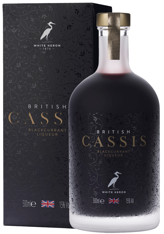 White Heron British Cassis Blackcurrant Liqueur (50cl in gift box) NV