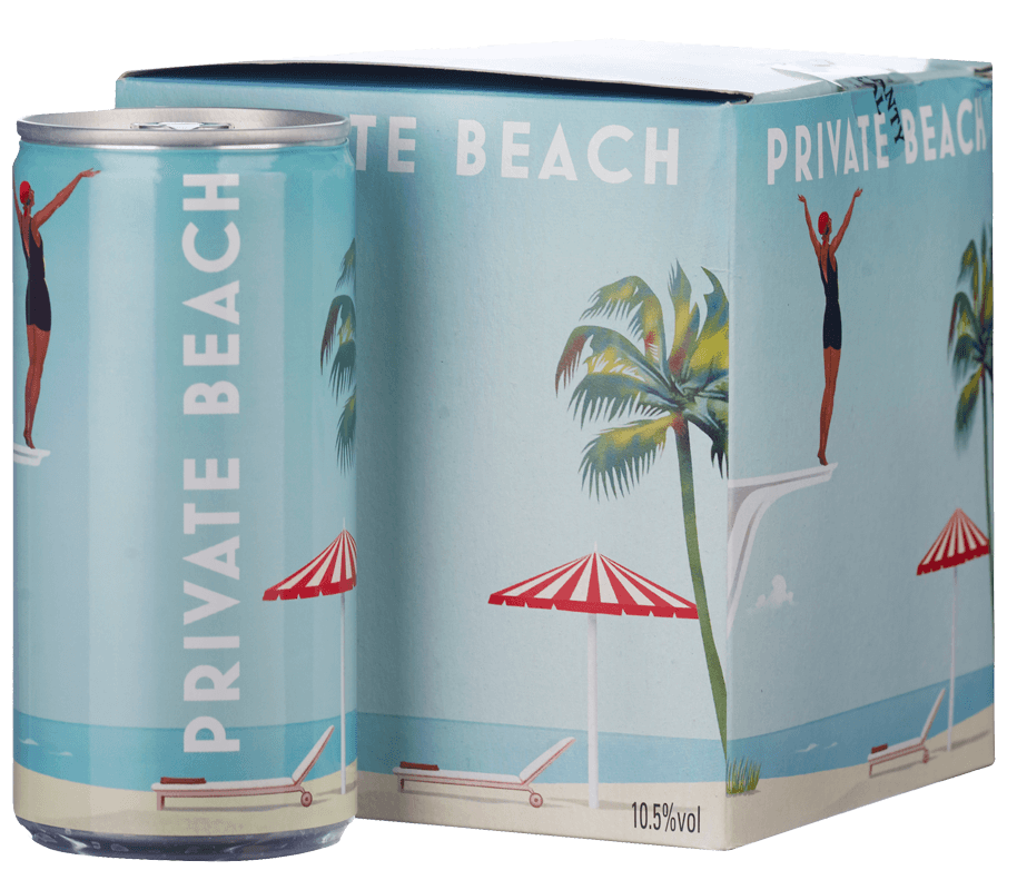 Private Beach Sparkling Rosé (4 cans x 200ml each) NV