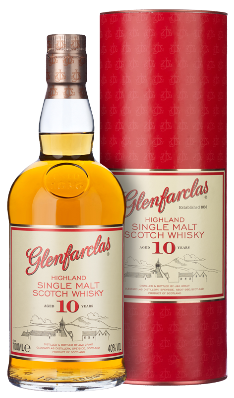 Glenfarclas 10-Year-Old Scotch Whisky (70cl) (Gift box) NV