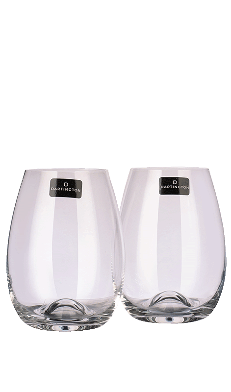 Pair of Dartington Universal Stemless Glasses