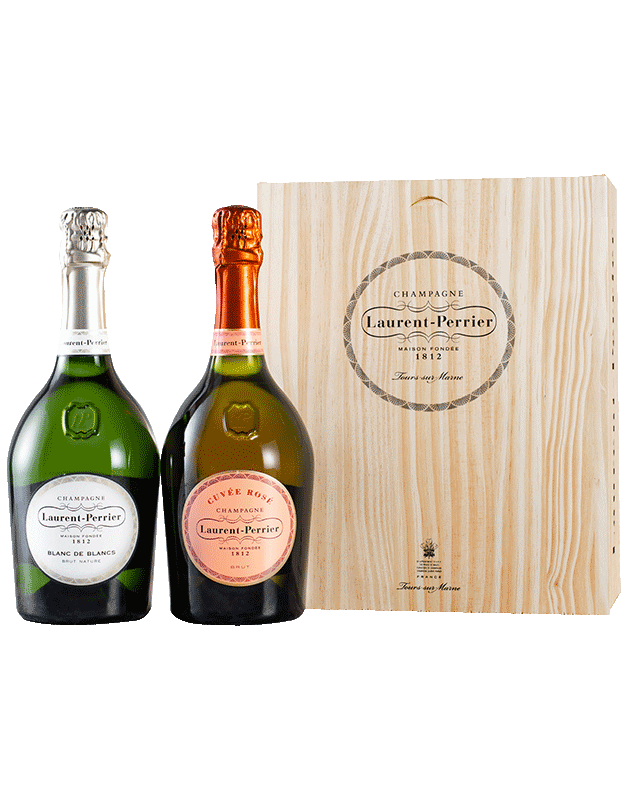 Champagne Laurent-Perrier Rosé & Blanc de Blancs (in wooden box) NV