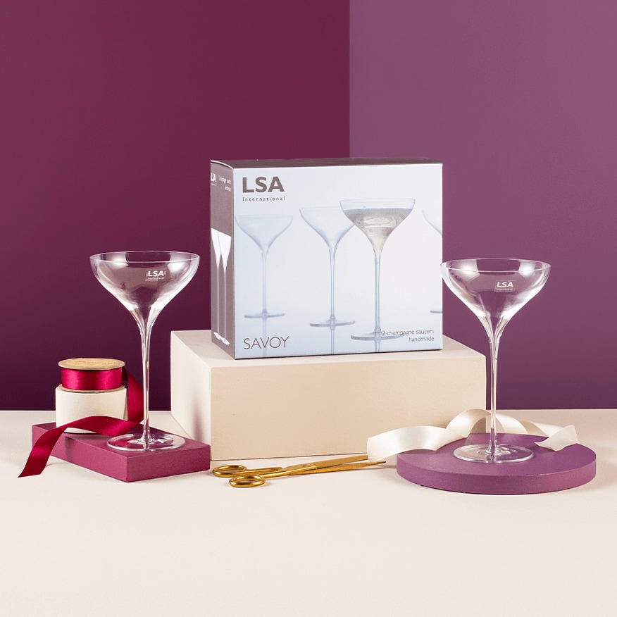 LSA set of 2 Savoy Champagne Saucers 