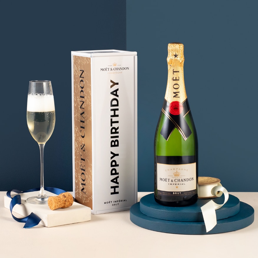 Champagne Moët & Chandon Brut Impérial Happy Birthday tin NV
