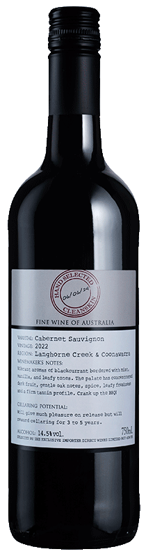Cleanskin Langhorne Creek Coonawarra Cabernet Sauvignon 2022