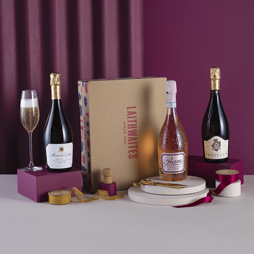 White and Rosé Prosecco Trio Gift