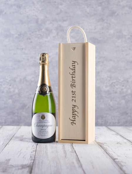 Happy 21st Birthday Box + Champagne Gift 
