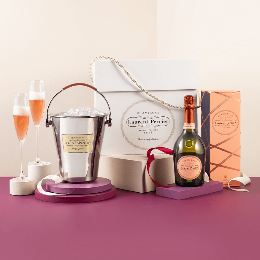 Laurent-Perrier Rosé, Flutes & Ice Bucket Gift Set