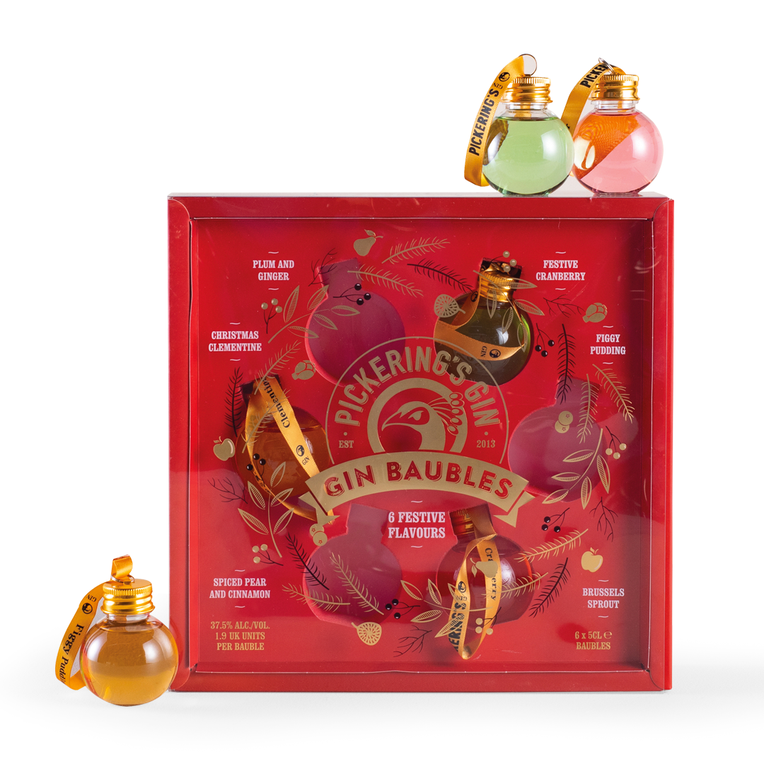 Pickering’s Festively Flavoured Gin Baubles Gift Pickering’s Festively Flavoured Gin Baubles Gift