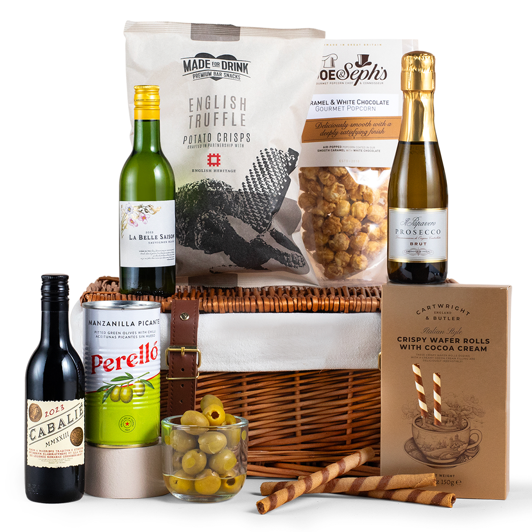 Beautifully Bite-Sized Wine & Snacks Hamper (Despatches from 2nd June)
