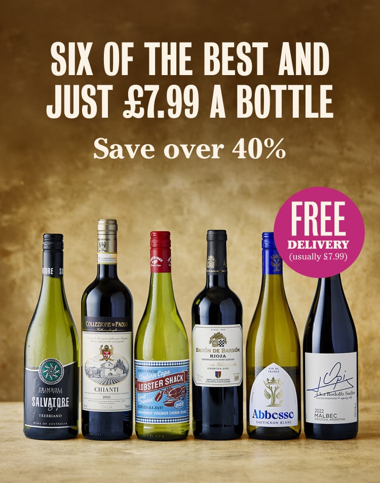 Six bottles for £47.94  Just £7.99 a bottle - Save over 40%